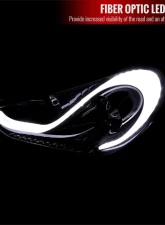 Spec-D LED Bar Projector Headlights w/ Sequential Turn Signal Lights (Glossy Black Housing/Smoked Lens) Hyundai Veloster 2012-2017                                     - 2LHP-VEL12G-TM - Image 4