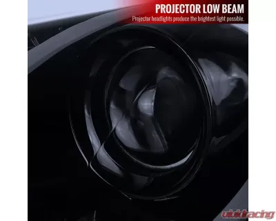 Spec-D LED Bar Projector Headlights w/ Sequential Turn Signal Lights (Glossy Black Housing/Smoked Lens) Hyundai Veloster 2012-2017 - 2LHP-VEL12G-TM