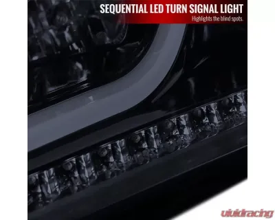 Spec-D LED Bar Projector Headlights w/ Sequential Turn Signal Lights (Glossy Black Housing/Smoked Lens) Hyundai Veloster 2012-2017 - 2LHP-VEL12G-TM