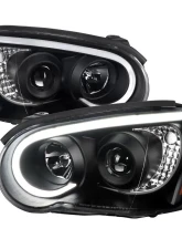 Spec-D Projector Headlights w/ LED Bar (Matte Black Housing/Clear Lens) Subaru Impreza | Outback | WRX | STI 2004-2005                                     - 2LHP-WRX05JM-G2-TM - Image 10