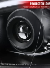 Spec-D Projector Headlights w/ LED Bar (Matte Black Housing/Clear Lens) Subaru Impreza | Outback | WRX | STI 2004-2005                                     - 2LHP-WRX05JM-G2-TM - Image 3