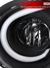 Spec-D Projector Headlights w/ LED Bar (Matte Black Housing/Clear Lens) Subaru Impreza | Outback | WRX | STI 2004-2005                                     - 2LHP-WRX05JM-G2-TM - Image 4