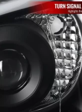 Spec-D Projector Headlights w/ LED Bar (Matte Black Housing/Clear Lens) Subaru Impreza | Outback | WRX | STI 2004-2005                                     - 2LHP-WRX05JM-G2-TM - Image 6