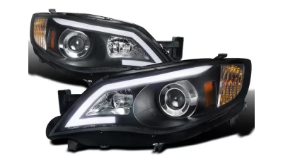 Spec-D LED Bar Projector Headlights (Matte Black Housing/Clear Lens) Subaru Outback | WRX 2008-2014                                     - 2LHP-WRX08JM-TM - Image 10