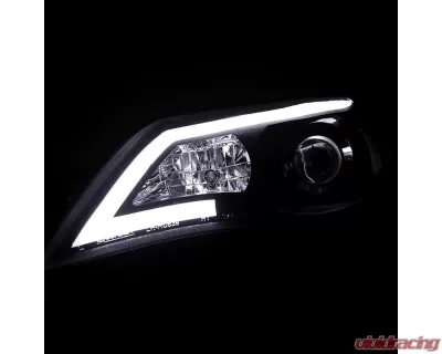Spec-D LED Bar Projector Headlights (Matte Black Housing/Clear Lens) Subaru Outback | WRX 2008-2014 - 2LHP-WRX08JM-TM