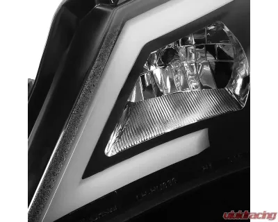 Spec-D LED Bar Projector Headlights (Matte Black Housing/Clear Lens) Subaru Outback | WRX 2008-2014 - 2LHP-WRX08JM-TM