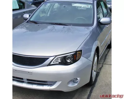 Spec-D LED Bar Projector Headlights (Matte Black Housing/Clear Lens) Subaru Outback | WRX 2008-2014 - 2LHP-WRX08JM-TM