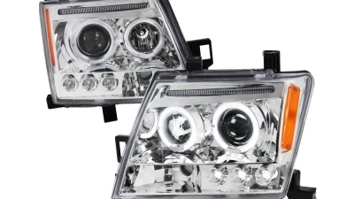 Spec-D Dual Halo Projector Headlights (Chrome Housing/Clear Lens) Nissan Xterra 2005-2015                                     - 2LHP-XTE05-TM - Image 10