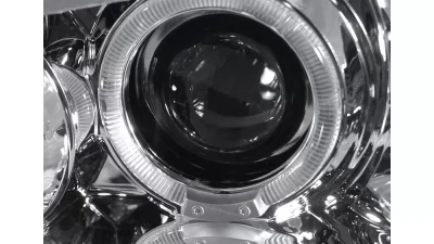 Spec-D Dual Halo Projector Headlights (Chrome Housing/Clear Lens) Nissan Xterra 2005-2015                                     - 2LHP-XTE05-TM - Image 3