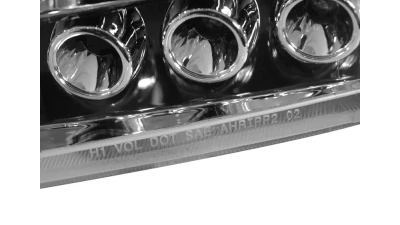 Spec-D Dual Halo Projector Headlights (Chrome Housing/Clear Lens) Nissan Xterra 2005-2015                                     - 2LHP-XTE05-TM - Image 6