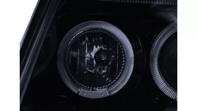 Spec-D Dual Halo Projector Headlights (Glossy Black Housing/Smoked Lens) Nissan Xterra 2005-2015                                     - 2LHP-XTE05G-TM - Image 3