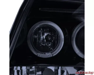 Spec-D Dual Halo Projector Headlights (Glossy Black Housing/Smoked Lens) Nissan Xterra 2005-2015 - 2LHP-XTE05G-TM