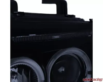 Spec-D Dual Halo Projector Headlights (Glossy Black Housing/Smoked Lens) Nissan Xterra 2005-2015 - 2LHP-XTE05G-TM