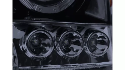 Spec-D Dual Halo Projector Headlights (Glossy Black Housing/Smoked Lens) Nissan Xterra 2005-2015                                     - 2LHP-XTE05G-TM - Image 7