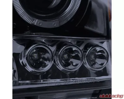 Spec-D Dual Halo Projector Headlights (Glossy Black Housing/Smoked Lens) Nissan Xterra 2005-2015 - 2LHP-XTE05G-TM