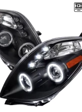 Spec-D Dual Halo Projector Headlights (Matte Black Housing/Clear Lens) Toyota Yaris 2006-2008                                     - 2LHP-YAR063JM-TM - Image 10