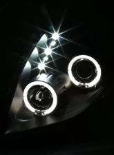 Spec-D Dual Halo Projector Headlights (Matte Black Housing/Clear Lens) Toyota Yaris 2006-2008                                     - 2LHP-YAR063JM-TM - Image 2