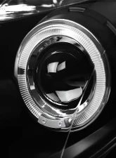 Spec-D Dual Halo Projector Headlights (Matte Black Housing/Clear Lens) Toyota Yaris 2006-2008                                     - 2LHP-YAR063JM-TM - Image 5