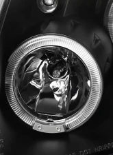 Spec-D Dual Halo Projector Headlights (Matte Black Housing/Clear Lens) Toyota Yaris 2006-2008                                     - 2LHP-YAR063JM-TM - Image 6