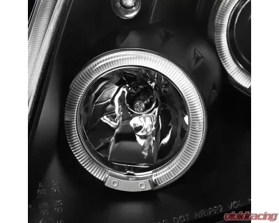Spec-D Dual Halo Projector Headlights (Matte Black Housing/Clear Lens) Toyota Yaris 2006-2008 - 2LHP-YAR063JM-TM