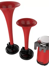Spec-D Red ABS 12V Air Horn x2 w/ Compressor                                     - AH-602 - Image 10