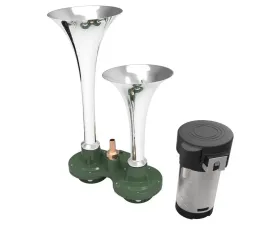 Spec-D Chrome 12V Air Horn w/ Compressor Kit