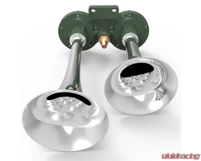 Spec-D Chrome 12V Air Horn w/ Compressor Kit - AH-6202