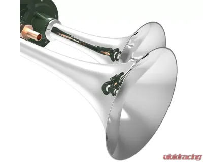 Spec-D Chrome 12V Air Horn w/ Compressor Kit - AH-6202