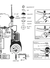 Spec-D Stainless Steel w/ Chrome Finish 12V AM/FM Antenna Mast Replacement Kit                                     - ANT-105A - Image 10