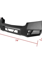 Spec-D Black Heavy Duty Steel Front Bumper w/ LED Light Ports Chevrolet Colorado 2015-2020                                     - BBF-COL15BK-A-WB - Image 2