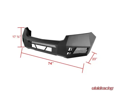 Spec-D Black Heavy Duty Steel Front Bumper w/ LED Light Ports Chevrolet Colorado 2015-2020 - BBF-COL15BK-A-WB