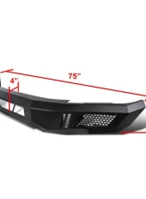 Spec-D Black Heavy Duty Steel Front Bumper w/ LED Light Ports Ford F-150 2015-2017                                     - BBF-F15015BK-A-WB - Image 6