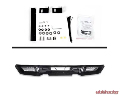 Spec-D Black Heavy Duty Steel Front Bumper w/ LED Light Ports Ford F-150 2015-2017 - BBF-F15015BK-A-WB