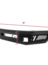 Spec-D Black Heavy Duty Steel Front Bumper w/ LED Light Ports Ford F-250 | F-350 2017-2021                                     - BBF-F25017BK-A-WB - Image 2