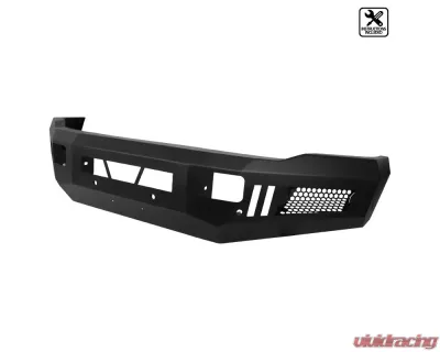 Spec-D Black Heavy Duty Steel Front Bumper w/ LED Light Ports Dodge RAM 2500 | 3500 2010-2018 - BBF-RAM1025BK-A-WB