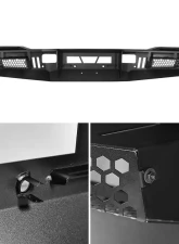 Spec-D Black Heavy Duty Steel Front Bumper w/ LED Light Ports Dodge RAM 2500 | 3500 2010-2018                                     - BBF-RAM1025BK-A-WB - Image 8