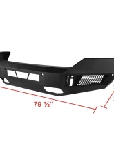 Spec-D Black Heavy Duty Steel Front Bumper w/ LED Light Ports & Sensor Holes Dodge RAM 1500 2013-2021                                     - BBF-RAM1315BK-A-WB - Image 2