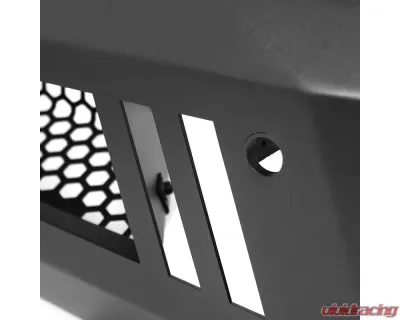 Spec-D Black Heavy Duty Steel Front Bumper w/ LED Light Ports Toyota Tundra 2014-2021 - BBF-TUN14BK-A-WB