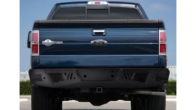 Spec-D Black Heavy Duty Steel Rear Step Bumper Ford F-150 2009-2014                                     - BBR-F15006BK-A-WB - Image 9