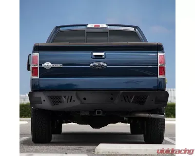 Spec-D Black Heavy Duty Steel Rear Step Bumper Ford F-150 2006-2014 - BBR-F15006BK-A-WB