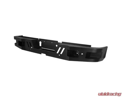 Spec-D Black Heavy Duty Steel Rear Step Bumper Dodge RAM 2500 | 3500 2010-2021 - BBR-RAM1025BK-C-WB