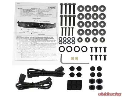 Spec-D Black Heavy Duty Steel Rear Step Bumper Dodge RAM 2500 | 3500 2010-2021 - BBR-RAM1025BK-C-WB