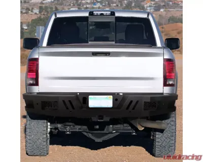 Spec-D Black Heavy Duty Steel Rear Step Bumper Dodge RAM 2500 | 3500 2010-2021 - BBR-RAM1025BK-C-WB
