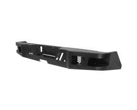 Spec-D Black Heavy Duty Steel Rear Step Bumper w/ License Lamp Toyota Tundra 2014-2021