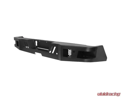 Spec-D Black Heavy Duty Steel Rear Step Bumper w/ License Lamp Toyota Tundra 2014-2021 - BBR-TUN14BK-C-WB