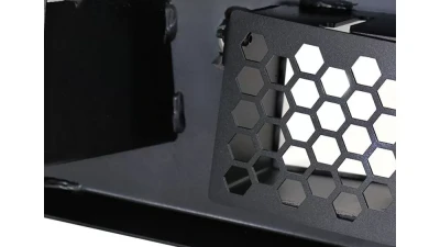 Spec-D Black Heavy Duty Steel Rear Step Bumper w/ License Lamp Toyota Tundra 2014-2021                                     - BBR-TUN14BK-C-WB - Image 8