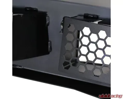 Spec-D Black Heavy Duty Steel Rear Step Bumper w/ License Lamp Toyota Tundra 2014-2021 - BBR-TUN14BK-C-WB