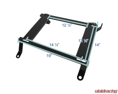 Spec-D 14" x 19" Tensile Mild Steel Racing Seat Mounting Brackets (2pc) Nissan 350Z 2003-2009 - BKT-350Z03