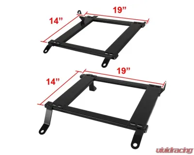 Spec-D 14" x 19" Tensile Mild Steel Racing Seat Mounting Brackets (2pc) Nissan 350Z 2003-2009 - BKT-350Z03