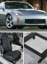 Spec-D 14" x 19" Tensile Mild Steel Racing Seat Mounting Brackets (2pc) Nissan 350Z 2003-2009                                     - BKT-350Z03 - Image 10